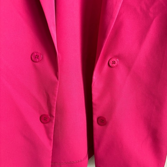 Altar'd State Oversized Open Front Hot Pink Blazer Jacket Size Small - Picture 3 of 7